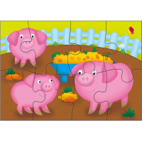 GALT Puzzle Domáce zvieratká 4v1 (4,6,8,12 dielikov)