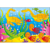 GALT Puzzle V krajine dinosaurov 4v1 (12,16,20,24 dielikov)