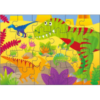 GALT Puzzle V krajine dinosaurov 4v1 (12,16,20,24 dielikov)