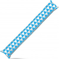 Tesniaci valec do dverí a okien LUPPO 85x15 cm - Trojuholníky - modrý