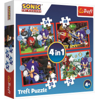 TREFL Puzzle Sonic: Dobrodružná jazda 4v1 (35,48,54,70 dielikov)
