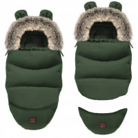 Rastúci fusak do kočíka TEDDY GROW-UP - armádne zelený