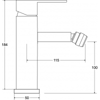 Bidetová batéria MODERN/VARIUM - čierna