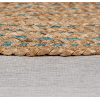 Kusový koberec Capri Jute Natural/Blue kruh