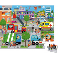 JANOD Puzzle v kufríku Mesto 36 dielikov