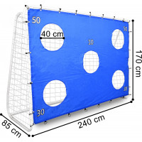 Futbalová bránka s terčom OLSEN 240 cm