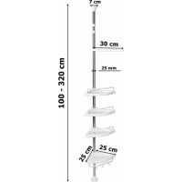 Teleskopická rohová polica UMAI