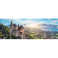 TREFL Panoramatické puzzle Hrad Menthon, Francúzsko 1000 dielikov