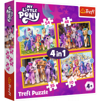 TREFL Puzzle My Little Pony: Zoznámte sa s poníkmi 4v1 (35,48,54,70 dielikov)