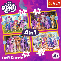 TREFL Puzzle My Little Pony: Zoznámte sa s poníkmi 4v1 (35,48,54,70 dielikov)