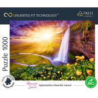 TREFL Puzzle UFT Romantic Sunset: Seljalandsfoss vodopády, Island 1000 dielikov