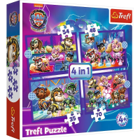 TREFL Puzzle Tlapková patrola: Hrdinovia 4v1 (35,48,54,70 dielikov)