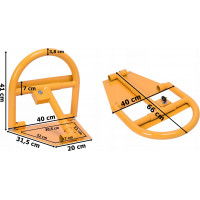 Skladacia parkovacia zábrana s kľúčom 40 cm