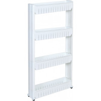Biely regál na kolieskach OSMERA