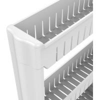 Biely regál na kolieskach OSMERA