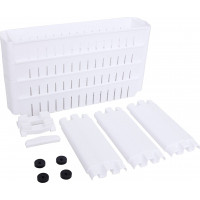 Biely regál na kolieskach OSMERA