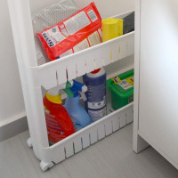 Biely regál na kolieskach OSMERA