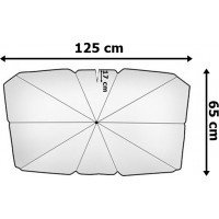 Slnečná clona na predné sklo UV HELIOS 125 x 62 cm