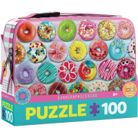 EUROGRAPHICS Puzzle vo desiatovom boxe Donuty 100 dielikov