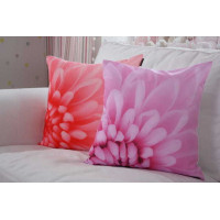 Obliečka na vankúš HARMONY 40x40 cm - 3D kvet - oranžová