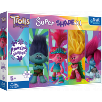 TREFL Puzzle Super Shape XL Trollovia 3: Trollie hrátky 104 dielikov