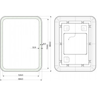 Zrkadlo 60x80 cm s LED osvetlením NAILA