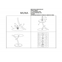 Konferenčný stolík MUNA - sklo/chróm