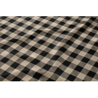 Deka RETRO Check 130x170 cm + vankúš 40x40 cm - béžová/čierna