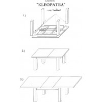 Stôl KLEOPATRA - výškovo nastaviteľný - dub lancelot/biely