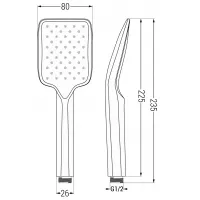 Ručná sprchová hlavica MEXEN R-62 - 1 funkcia - 235x80 mm - čierna, 79562-70