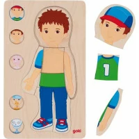 GOKI Viacvrstvové puzzle Ľudské telo Chlapec