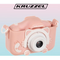 Ružový digitálny fotoaparát Kruzzel