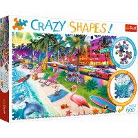 TREFL Crazy Shapes puzzle Pláž Miami 600 dielikov