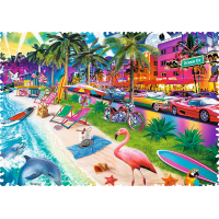 TREFL Crazy Shapes puzzle Pláž Miami 600 dielikov