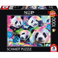 SCHMIDT Puzzle Neon: Pandy 1000 dielikov