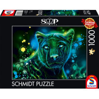 SCHMIDT Puzzle Neon: Panter 1000 dielikov