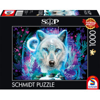 SCHMIDT Puzzle Neon: Polárny vlk 1000 dielikov