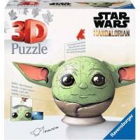 RAVENSBURGER Puzzleball Star Wars: The Mandalorian Grogu s ušami 77 dielikov