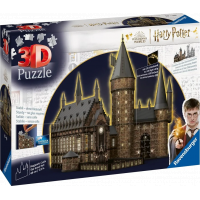 RAVENSBURGER Svietiace 3D puzzle Nočná edícia Harry Potter: Rokfortský hrad - Veľká sieň 643 dielikov