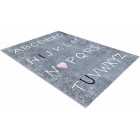 Detský kusový koberec Junior 52063.801 Alphabet grey