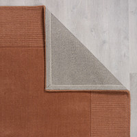 Kusový ručne tkaný koberec Tuscany Textured Wool Border Orange