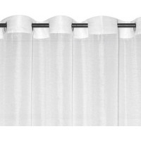 Voálová záclona s krúžkami AVA 140x260 cm - biela