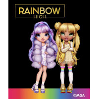 Detská domčeková šatníková skriňa Rainbow High - Friends - biela/ružová