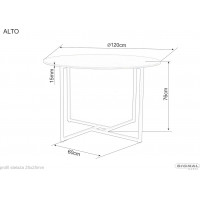 Jedálenský okrúhly stôl ALTO - dub/čierny