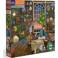 EEBOO Štvorcové puzzle Knižnica alchymistov 1000 dielikov