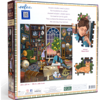 EEBOO Štvorcové puzzle Knižnica alchymistov 1000 dielikov