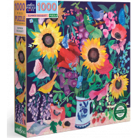 EEBOO Štvorcové puzzle Letná kytica 1000 dielikov