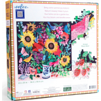 EEBOO Štvorcové puzzle Letná kytica 1000 dielikov