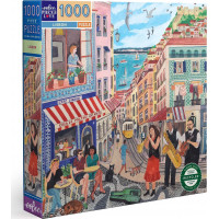 EEBOO Štvorcové puzzle Lisabon 1000 dielikov