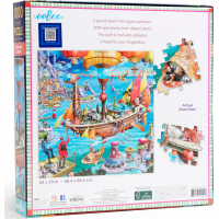 EEBOO Štvorcové puzzle Steampunková vzducholoď 1000 dielikov